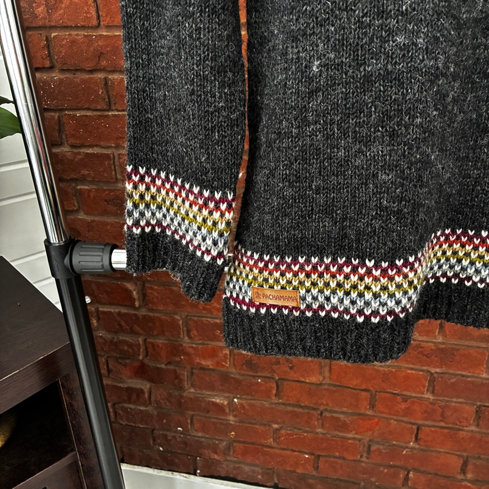 Pachamama 100% Wool Fair Isle Sweater Women’s Sm Scandi Style Nordic Cottagecore - Picture 3 of 15